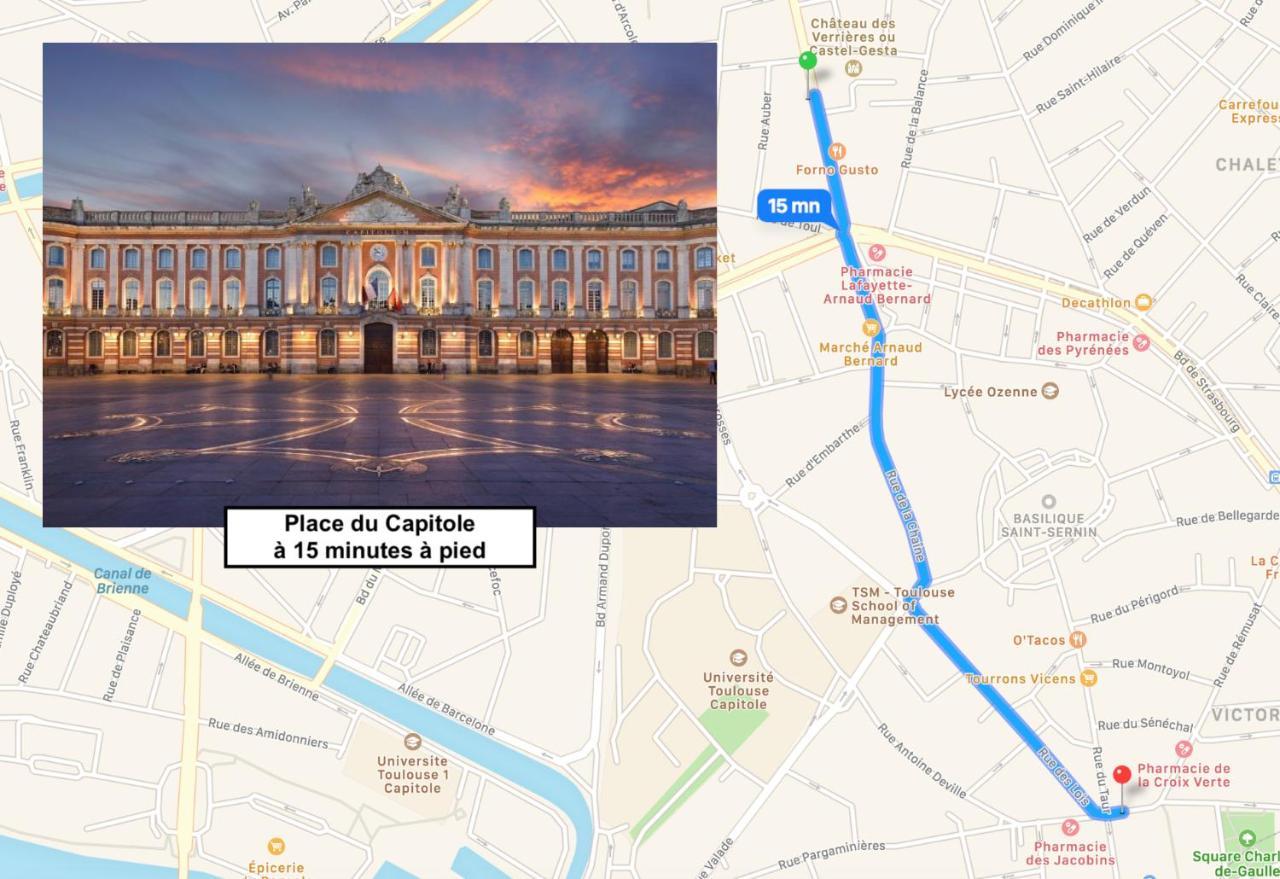 Le St Honore - Appartement Toulouse Centre Avec Chambre & Parking Buitenkant foto